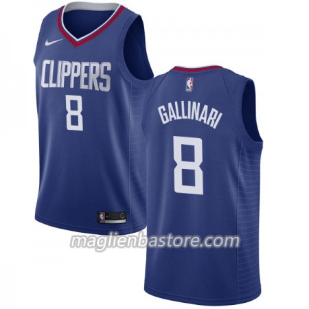 Maglia NBA Los Angeles Clippers Danilo Gallinari 8 Nike 2017-18 Blu Swingman - Uomo